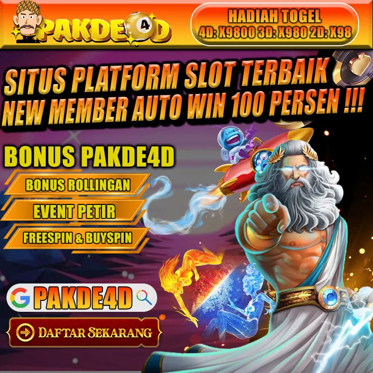 PAKDE4D Bandar Agen Toto Game Betting Berbayar Dan Slot Online Terpercaya